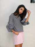 Naomi Gingham Ruffle Top