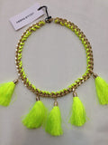 Neon Tassels Chain Necklace - HELLO PARRY Australian Fashion Label 