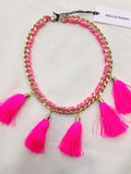 Neon Tassels Chain Necklace