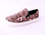 Noah Pink Snake Print Slip On Shoes - HELLO PARRY Australian Fashion Label 