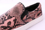 Noah Pink Snake Print Slip On Shoes - HELLO PARRY Australian Fashion Label 