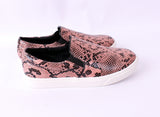 Noah Pink Snake Print Slip On Shoes - HELLO PARRY Australian Fashion Label 