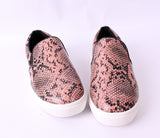 Noah Pink Snake Print Slip On Shoes - HELLO PARRY Australian Fashion Label 