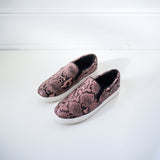 Noah Pink Snake Print Slip On Shoes