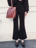 Olinda Black Flared High Waist Trousers