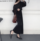 Olinda Black Flared High Waist Trousers