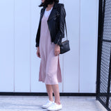 Omalia Silky Slip Dress -Dusty Pink