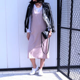 Omalia Silky Slip Dress -Dusty Pink