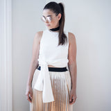 Alisha Textured Crop Top - HELLO PARRY Australian Fashion Label 