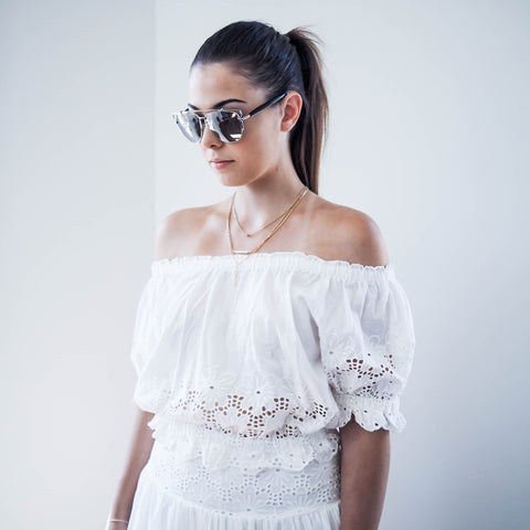 Melanie Eyelet Two Piece Set - HELLO PARRY Australian Fashion Label 