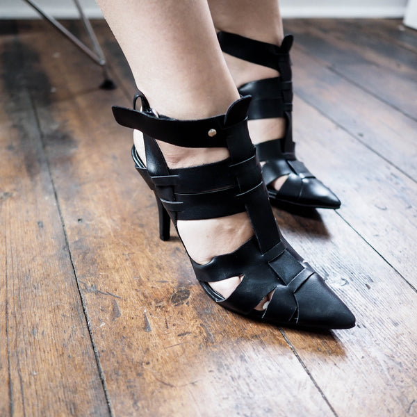 Miranda Pointy Heels -BLACK - HELLO PARRY Australian Fashion Label 