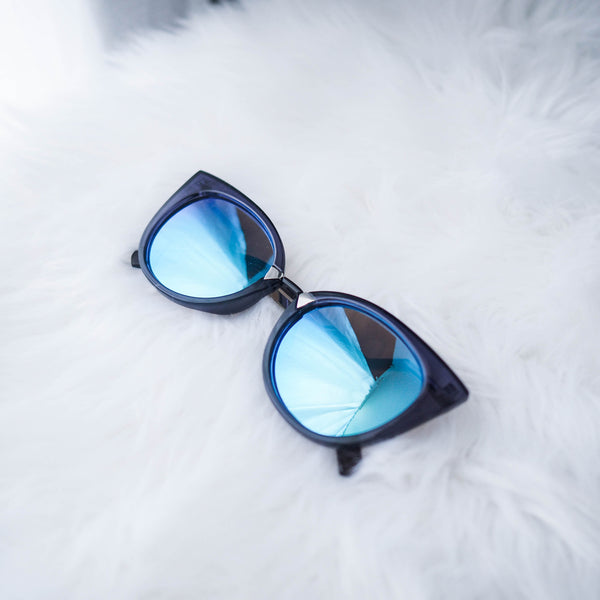 Malta Cat Eye Sunglasses- Blue - HELLO PARRY Australian Fashion Label 
