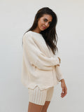 PIA OVERSIZED COTTON KNIT JUMPER- Sea Foam