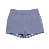 Peyton Relaxed Textured Short - Blue - HELLO PARRY Australian Fashion Label 
