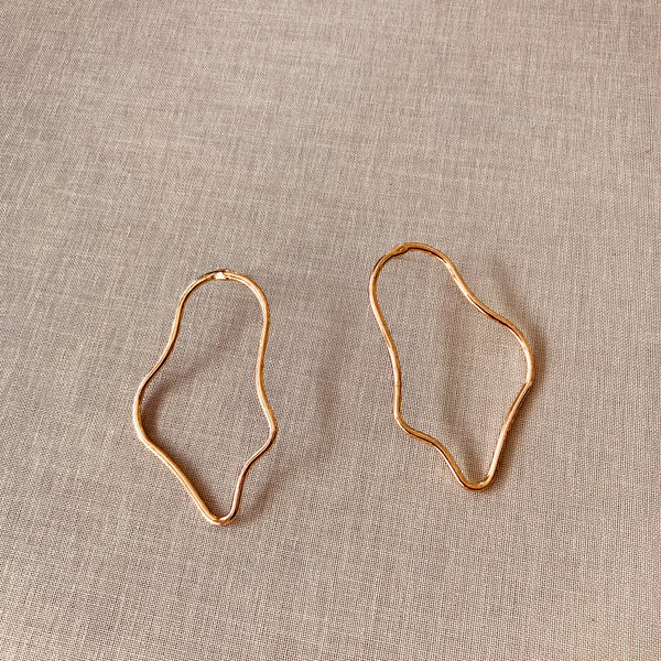 Royce Irregular Shaped Hoop Earrings