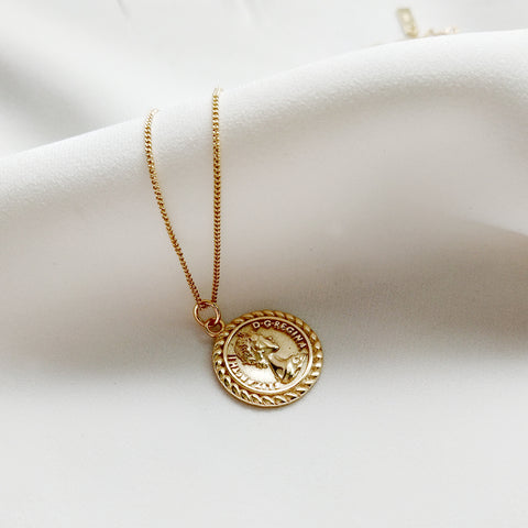 Regina Gold Coin Necklace