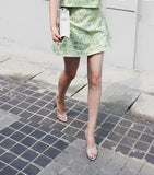Rosa Embossed Skirt - HELLO PARRY Australian Fashion Label 