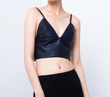 Nicola Triangle Leather Bralette