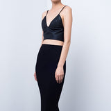 Nicola Triangle Leather Bralette
