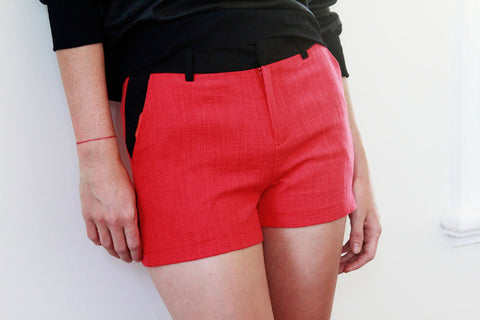 Rubie Tweed Red shorts