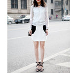 Semeya Crinkle See-Through Jacket – White