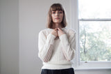 Sawyer Perforated Knit Sweater -White