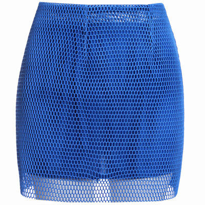 Space Aqua Blue Mesh Skirt