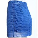 Space Aqua Blue Mesh Skirt