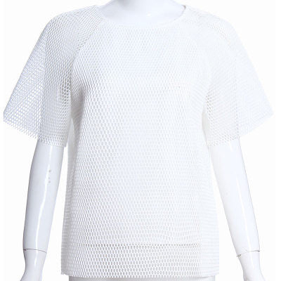 Space White Mesh Top