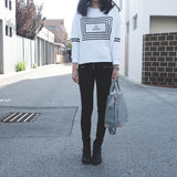 The Square Monochrome Fleece Jumper