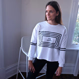 The Square Monochrome Fleece Jumper
