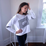 The Square Monochrome Fleece Jumper