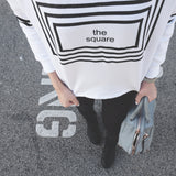 The Square Monochrome Fleece Jumper