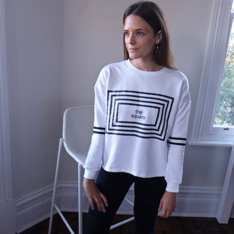 The Square Monochrome Fleece Jumper