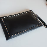 Tino Studded Black Clutch