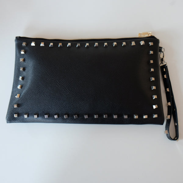 Tino Studded Black Clutch