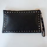 Tino Studded Black Clutch - HELLO PARRY Australian Fashion Label 