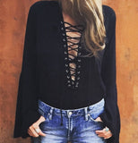 Loulou Bell Lace Up Top - HELLO PARRY Australian Fashion Label 
