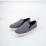Zoey Houndstooth Print Slip On Shoes