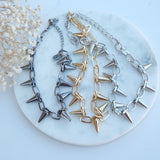 Black Spike Necklace - HELLO PARRY Australian Fashion Label 
