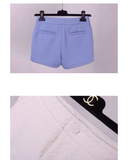 Peyton Relaxed Textured Short - Blue
