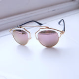 Norway Geometric Sunglasses Blush Pink/Gold