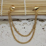 Gold Stud Chain Collar Brooch - HELLO PARRY Australian Fashion Label 