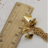 Gold Stud Chain Collar Brooch - HELLO PARRY Australian Fashion Label 