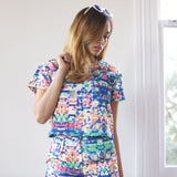 Ava Geometric Print Shorts - HELLO PARRY Australian Fashion Label 