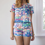 Ava Geometric Print Shorts - HELLO PARRY Australian Fashion Label 