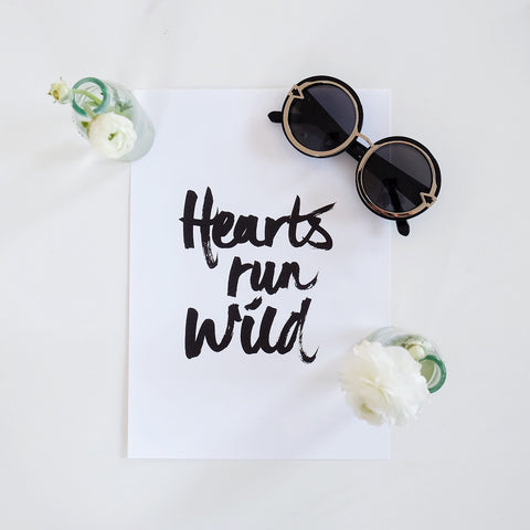 Hearts Run Wild Print - HELLO PARRY Australian Fashion Label 