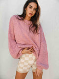 DESIREE OVERSIZE MERINO WOOL JUMPER- Dusty Pink