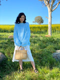 DESIREE OVERSIZE MERINO WOOL JUMPER - BLUE