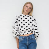 DORIS POLKA DOT RUFFLE TOP